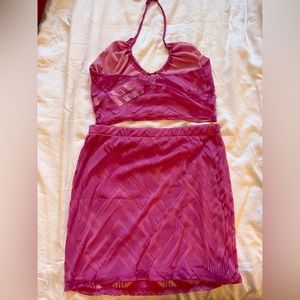 Never worn- with tags 2 piece pink Lace set